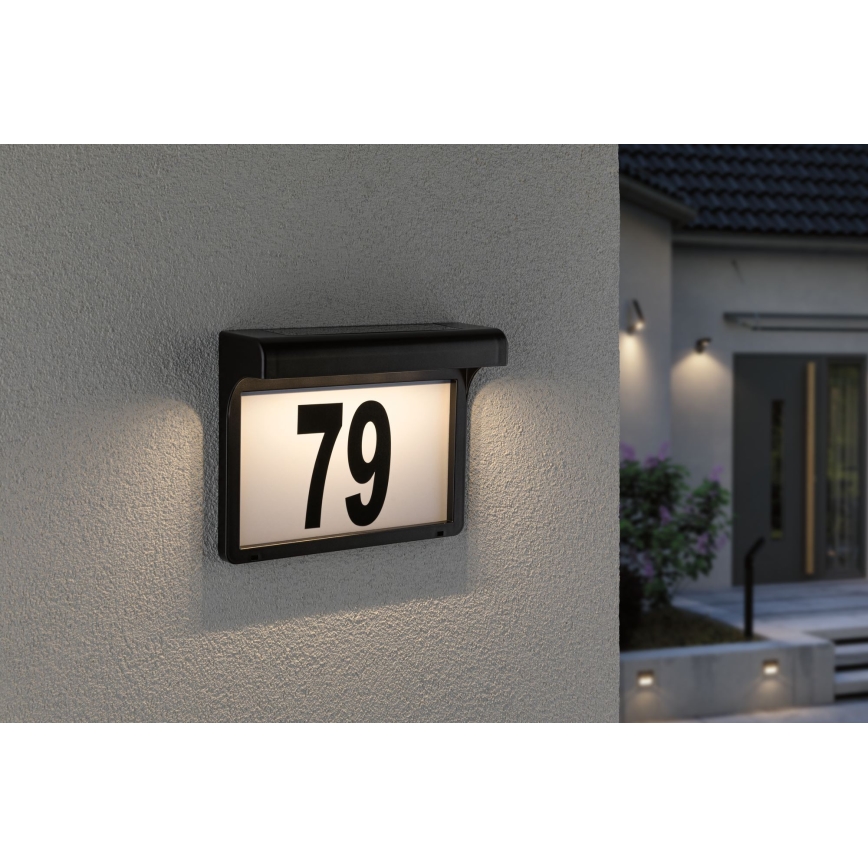 Paulmann 95388 - LED/0,05W IP44 Solární domovní číslo DAYTON 1,2V 600 mAh