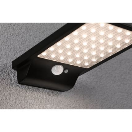 Paulmann 95393 - LED/4W IP44 Stmívatelné solární nástěnné svítidlo se senzorem SOLVEIG 3,7V