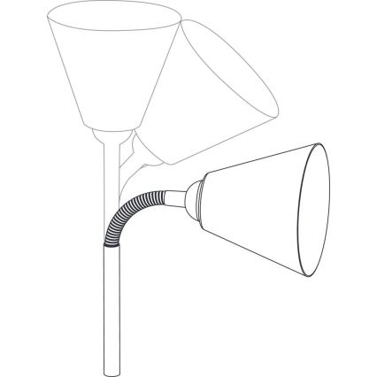Paulmann 95427 - 1xE14/20W Flexibilní nástěnná lampa JUNUS do zásuvky 230V
