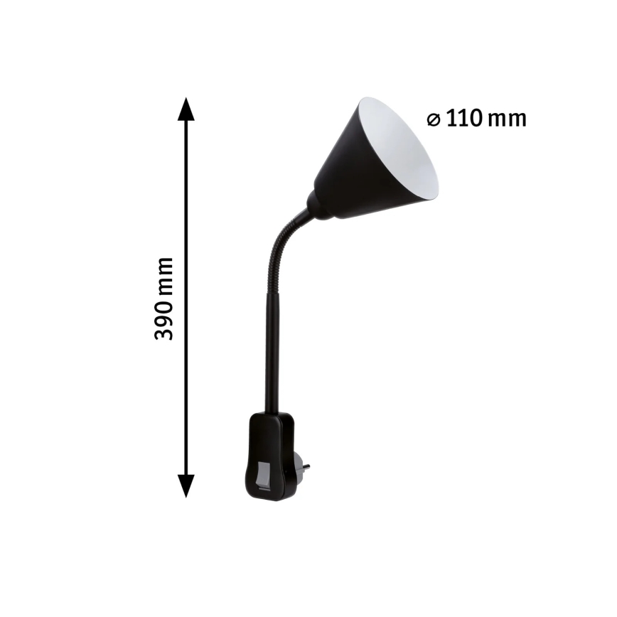 Paulmann 95427 - 1xE14/20W Flexibilní nástěnná lampa JUNUS do zásuvky 230V