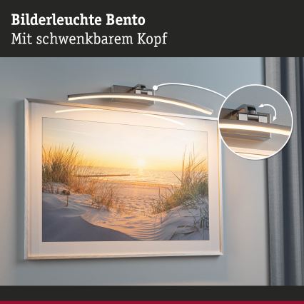 Paulmann 95558 - LED/10W Obrazové svítidlo BENTO 230V 50 cm matný chrom