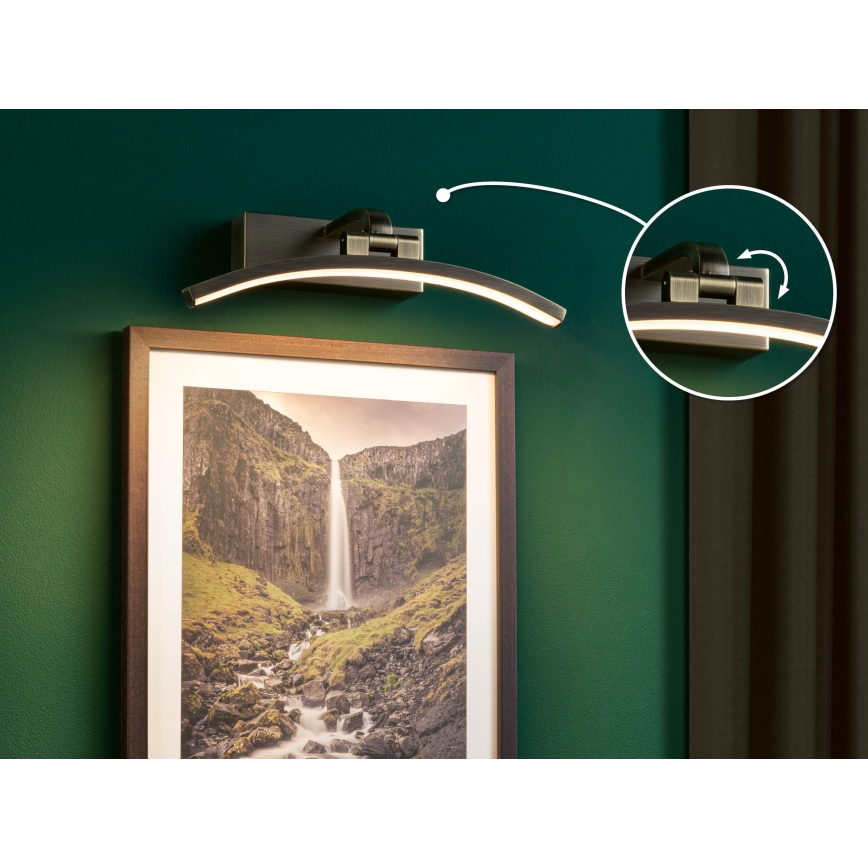 Paulmann 95559 - LED/6W Obrazové svítidlo BENTO 230V 30 cm mosaz