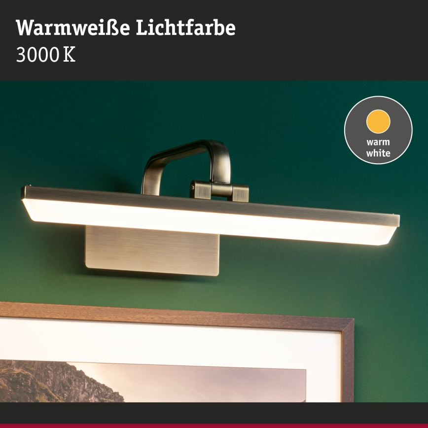 Paulmann 95569 - LED/9,5W Obrazové svítidlo RENAN 230V 40 cm mosaz