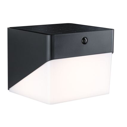 Paulmann 95746 - LED/2,3W IP44 Solární nástěnné svítidlo se senzorem EILEEN 3,7/230V 4000 mAh černá