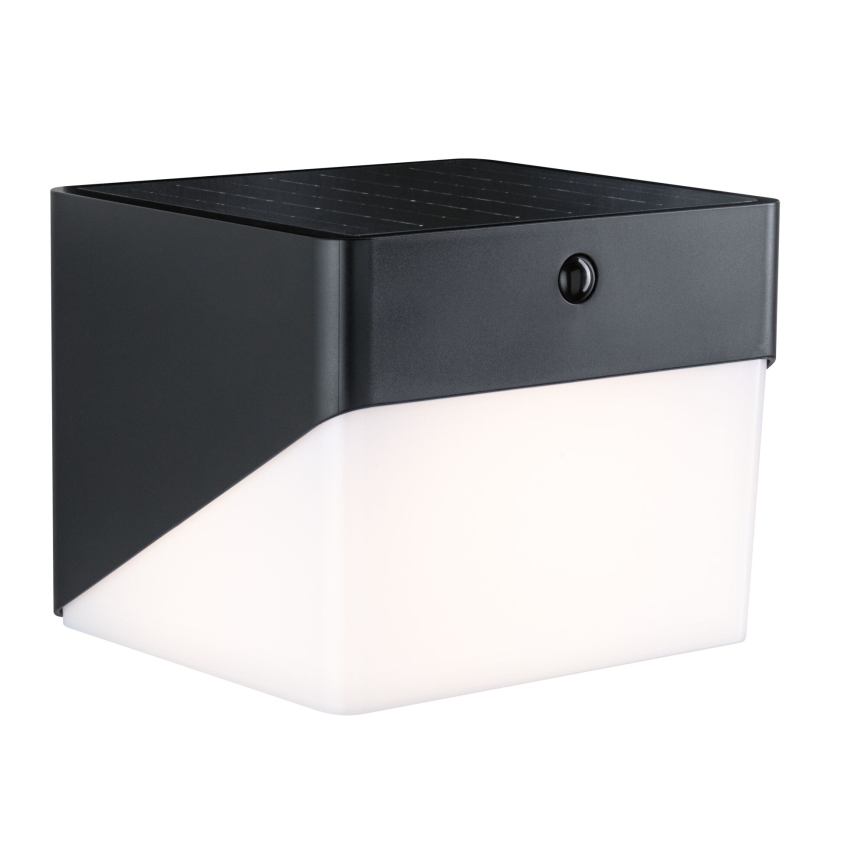 Paulmann 95746 - LED/2,3W IP44 Solární nástěnné svítidlo se senzorem EILEEN 3,7/230V 4000 mAh černá
