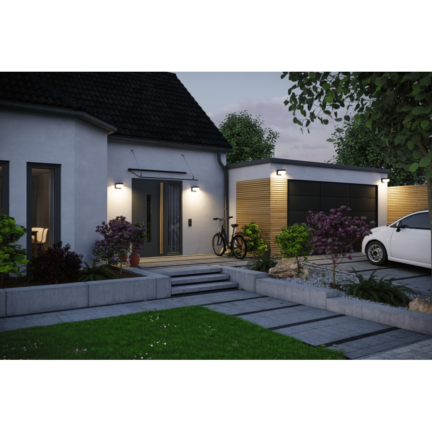 Paulmann 95747 - LED/2,3W IP44 Solární nástěnné svítidlo se senzorem CALYNE 3,7/230V 4000 mAh černá