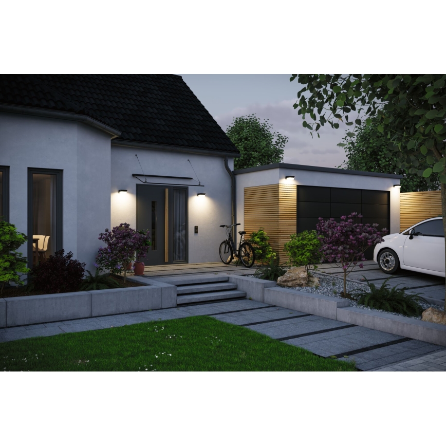 Paulmann 95748 - LED/2,3W IP44 Solární nástěnné svítidlo se senzorem ISLEEN 3,7/230V 4000 mAh černá