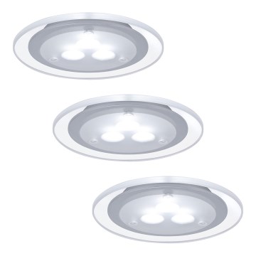 Paulmann 98352 - SADA 3x LED podhledové svítidlo MICRO LINE 1xLED/3W/230V/12V