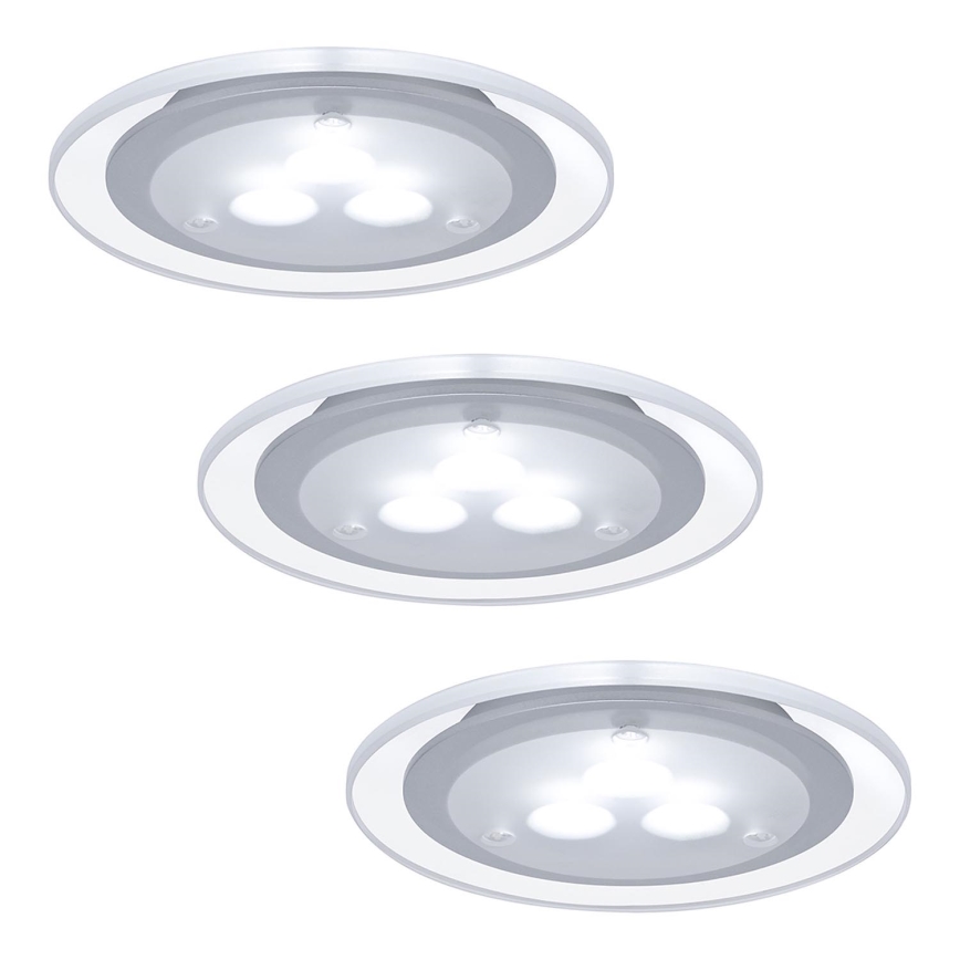 Paulmann 98352 - SADA 3x LED podhledové svítidlo MICRO LINE 1xLED/3W/230V/12V