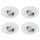 Paulmann 98916 - SADA 4x Podhledové svítidlo QUALITY LINE 4xGU10/50W/230V