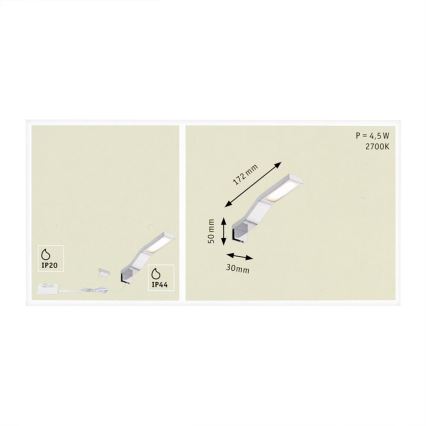 LED/3,2W IP44 Koupelnové osvětlení zrcadla GALERIA 230V