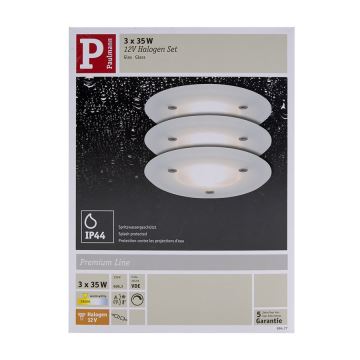 Paulmann 99477 - SADA 3xGU5,3/35W IP44 Koupelnové podhledové svítidlo PREMIUM 230V/12V