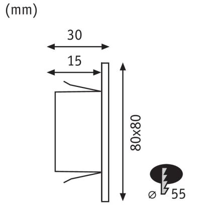 Paulmann 99495 - LED/1,2W Schodišťové svítidlo EDGE 230V