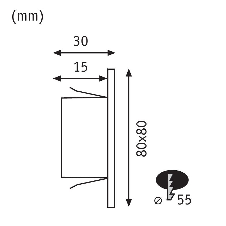 Paulmann 99495 - LED/1,2W Schodišťové svítidlo EDGE 230V
