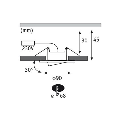 Paulmann 99933 - SADA 3x LED/5,2W IP65 Stmívatelné koupelnové podhledové svítidlo 230V