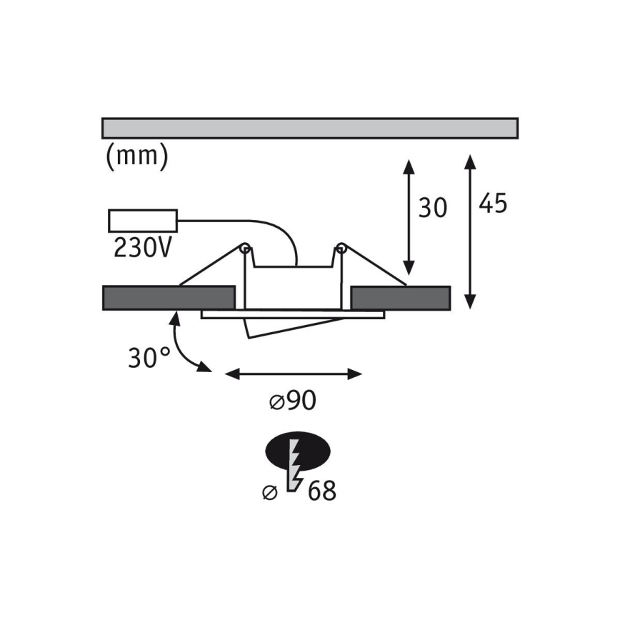 Paulmann 99933 - SADA 3x LED/5,2W IP65 Stmívatelné koupelnové podhledové svítidlo 230V