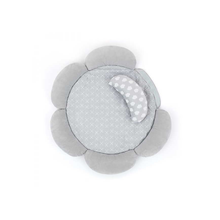PETITE&MARS - Dětská hrací deka 3v1 CLOUD světle šedá