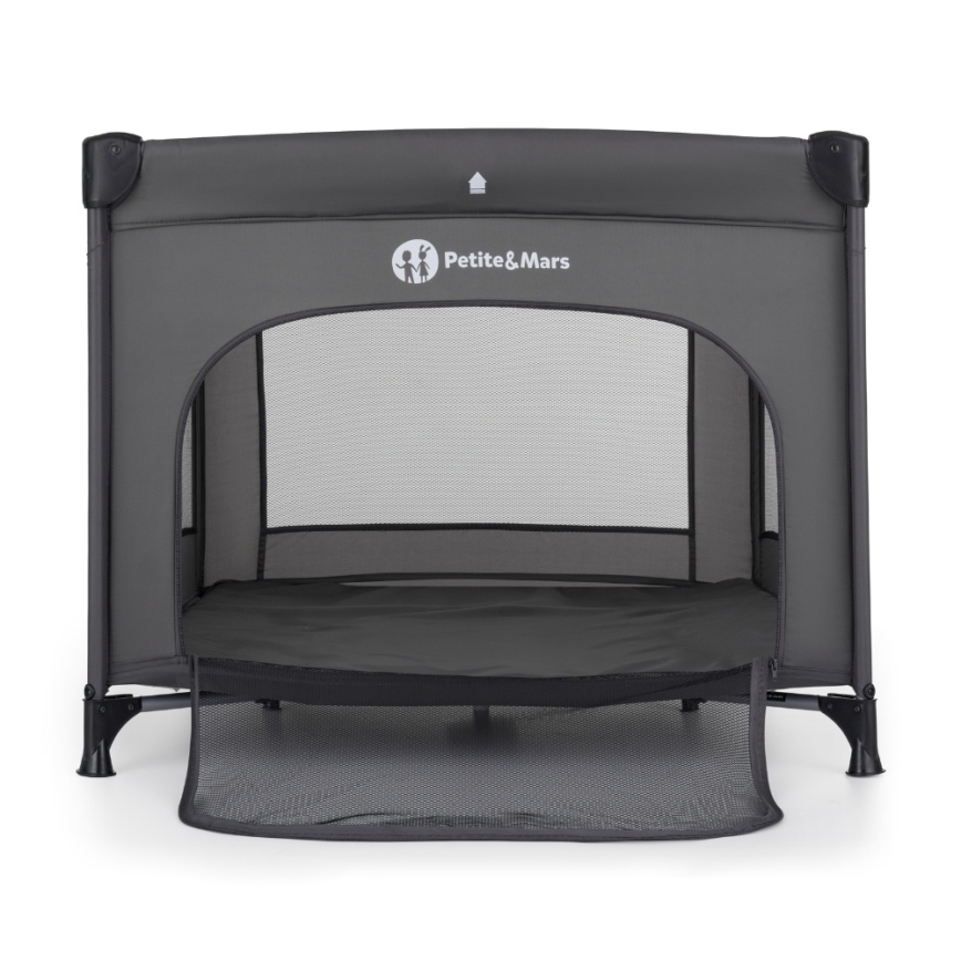 PETITE&MARS - Dětská ohrádka cestovní NOOK Urban Charchoal Grey