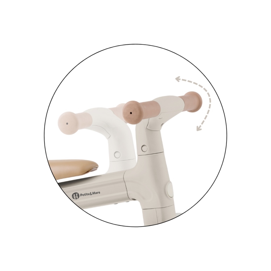 PETITE&MARS - Dětská tříkolka 3v1 BINGO Ivory White