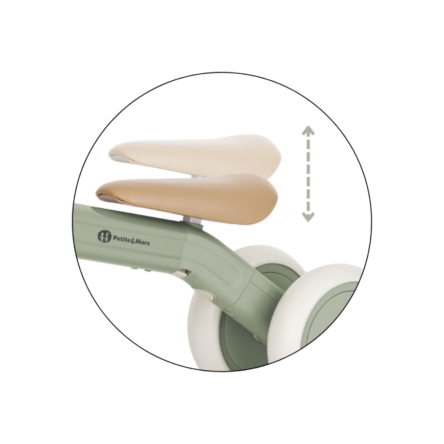 PETITE&MARS - Dětská tříkolka 3v1 BINGO Sage Leaf