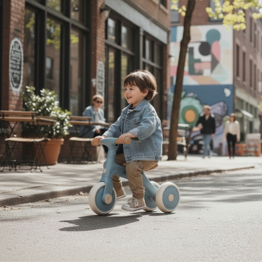 PETITE&MARS - Dětská tříkolka 3v1 BINGO Stering Blue