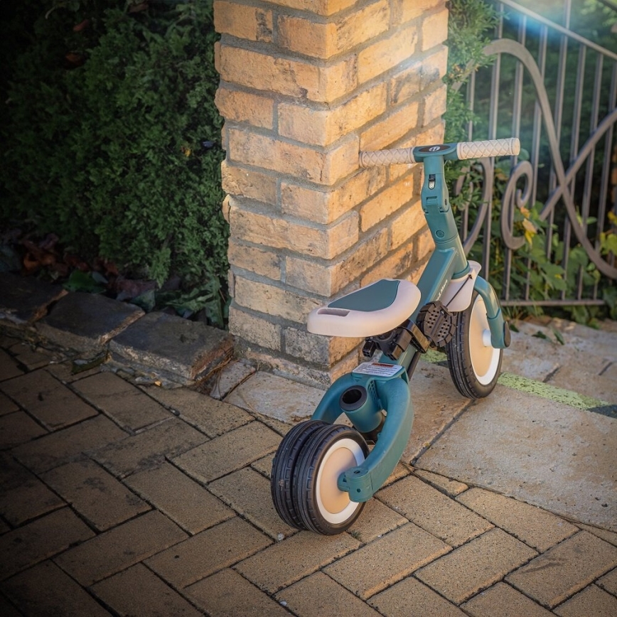 PETITE&MARS - Dětská tříkolka 5v1 TURBO PLUS Misty Green