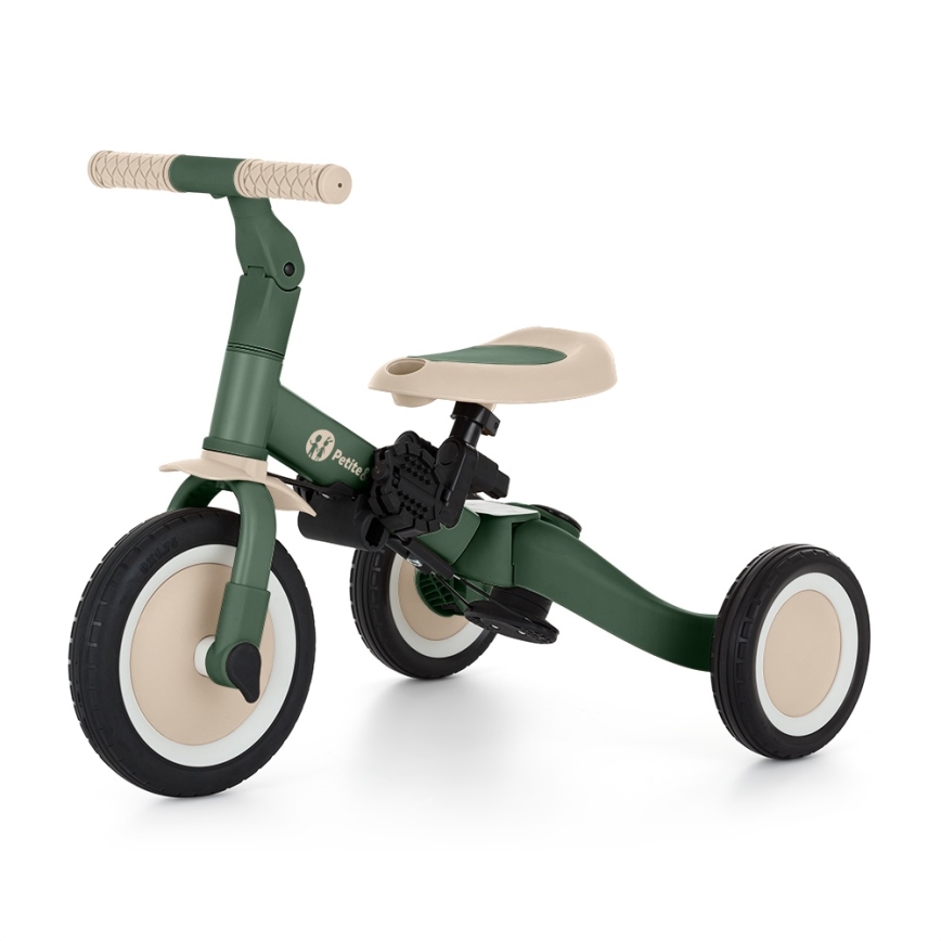 PETITE&MARS - Dětská tříkolka 5v1 TURBO PLUS Misty Green