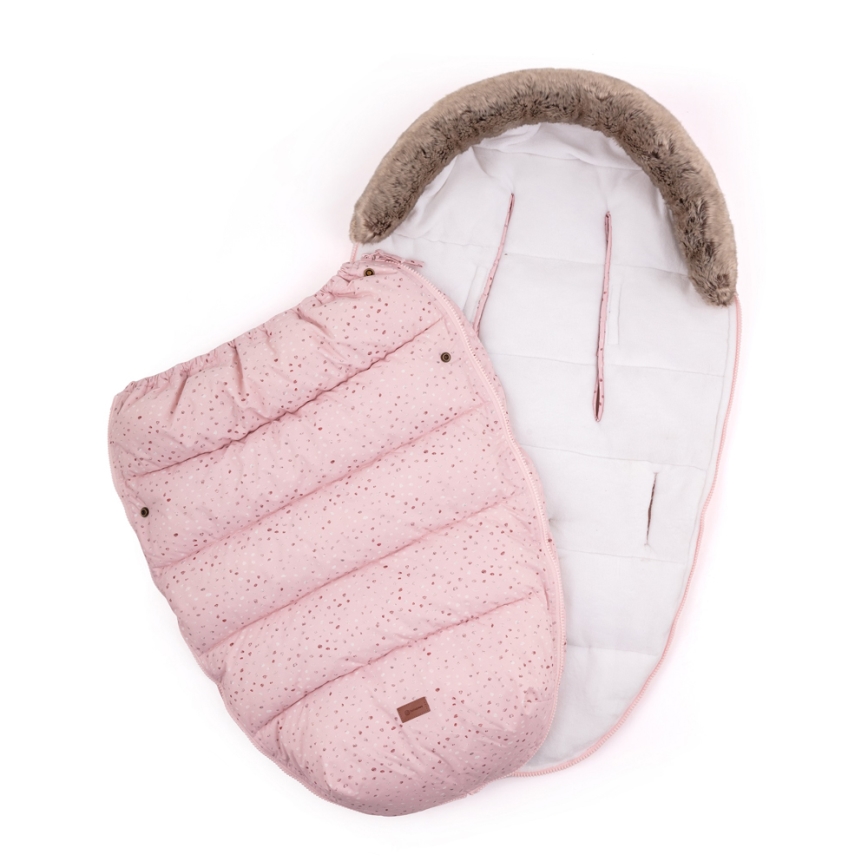 PETITE&MARS - Dětský fusak 4v1 COMFY Glossy Princess/White růžová