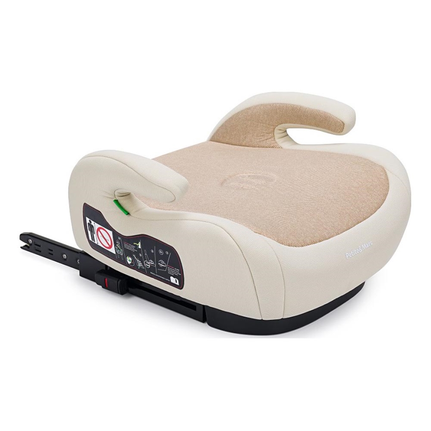 PETITE&MARS - Podsedák do auta OPTIMUS PRO i-Size 125-150 cm (22-36 kg) béžová