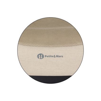 PETITE&MARS - Podsedák do auta OPTIMUS PRO i-Size Air 125-150 cm (22-36 kg) béžová