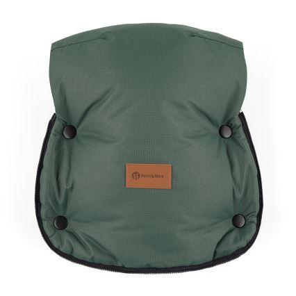 PETITE&MARS - SADA Dětský fusak 4v1 COMFY + rukávníky na kočárek FURRY Khaki