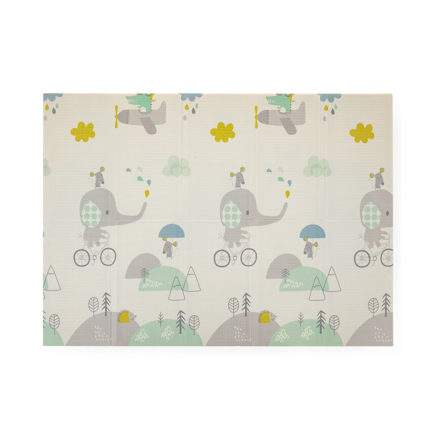 PETITE&MARS - Skládací podložka na hraní CAMPY ELEPHANT&FOX