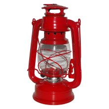 Petrolejová lampa 24 cm červená