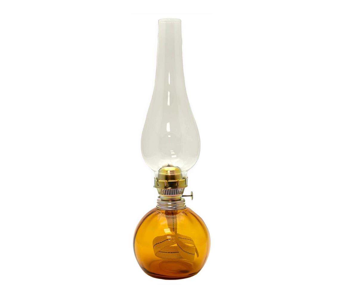 Floriánova huť Petrolejová lampa BASIC 38 cm amber FL0024