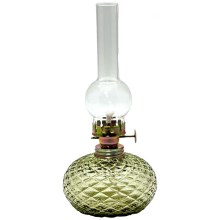 Petrolejová lampa Eliška 20 cm lesní zelená