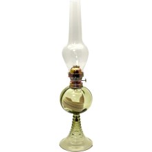 Petrolejová lampa KVĚTA 50 cm lesní zelená
