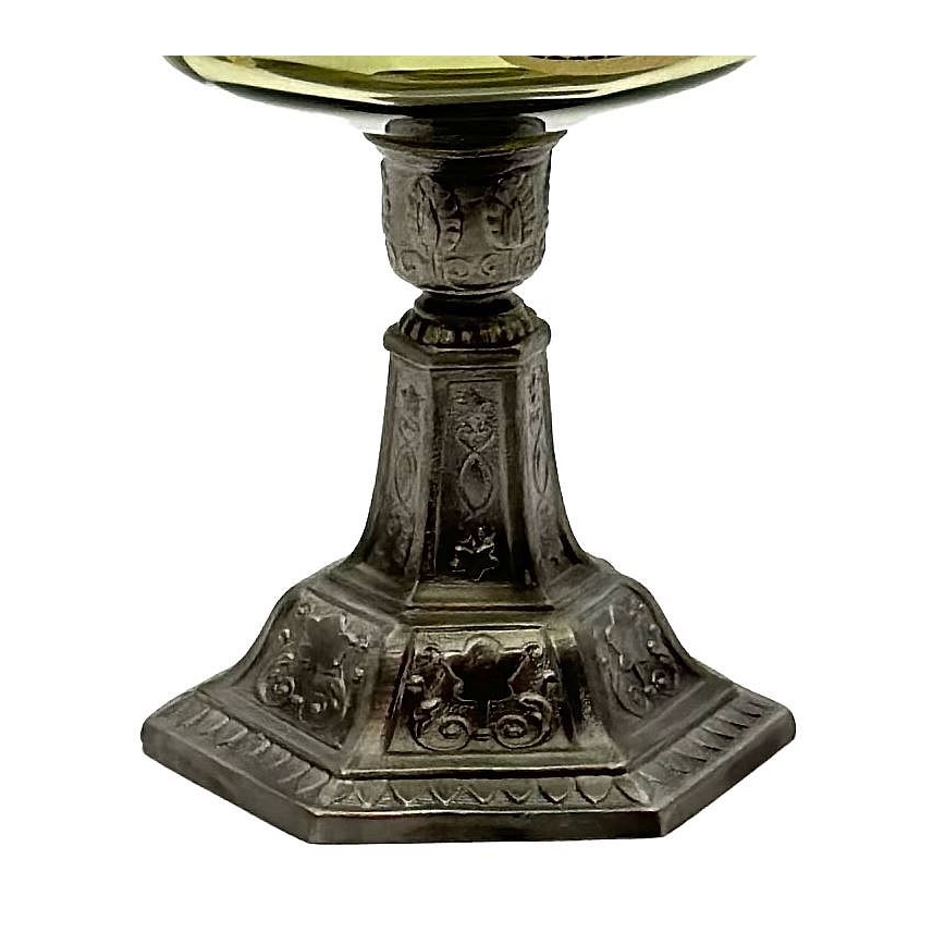 Petrolejová lampa LUDMILA 42 cm lesní zelená