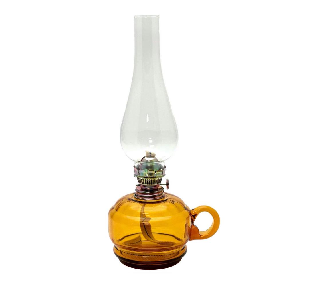 Floriánova huť Petrolejová lampa MONIKA 34 cm amber FL0062