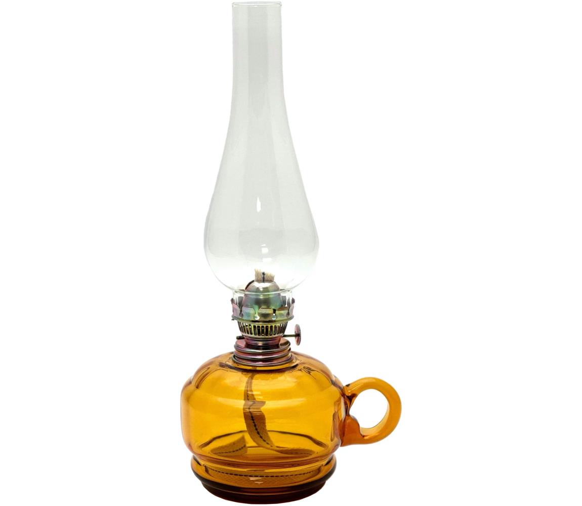 Floriánova huť Petrolejová lampa MONIKA 34 cm amber 