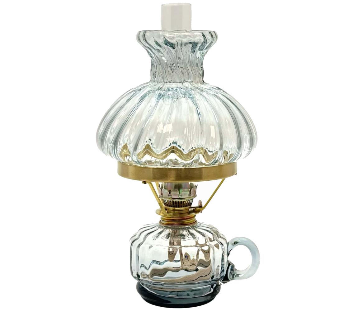 Floriánova huť Petrolejová lampa MONIKA 34 cm světlý kouř 