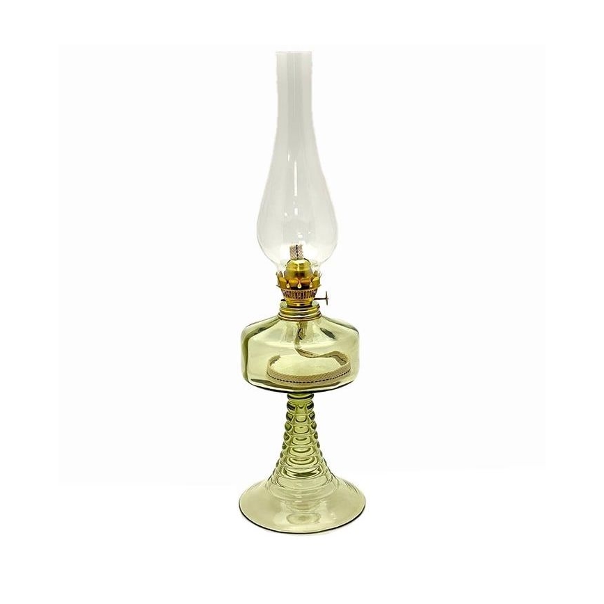 Petrolejová lampa PETRA 42 cm lesní zelená