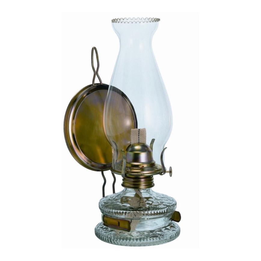 Petrolejová lampa - plechové ”zrcadlo”