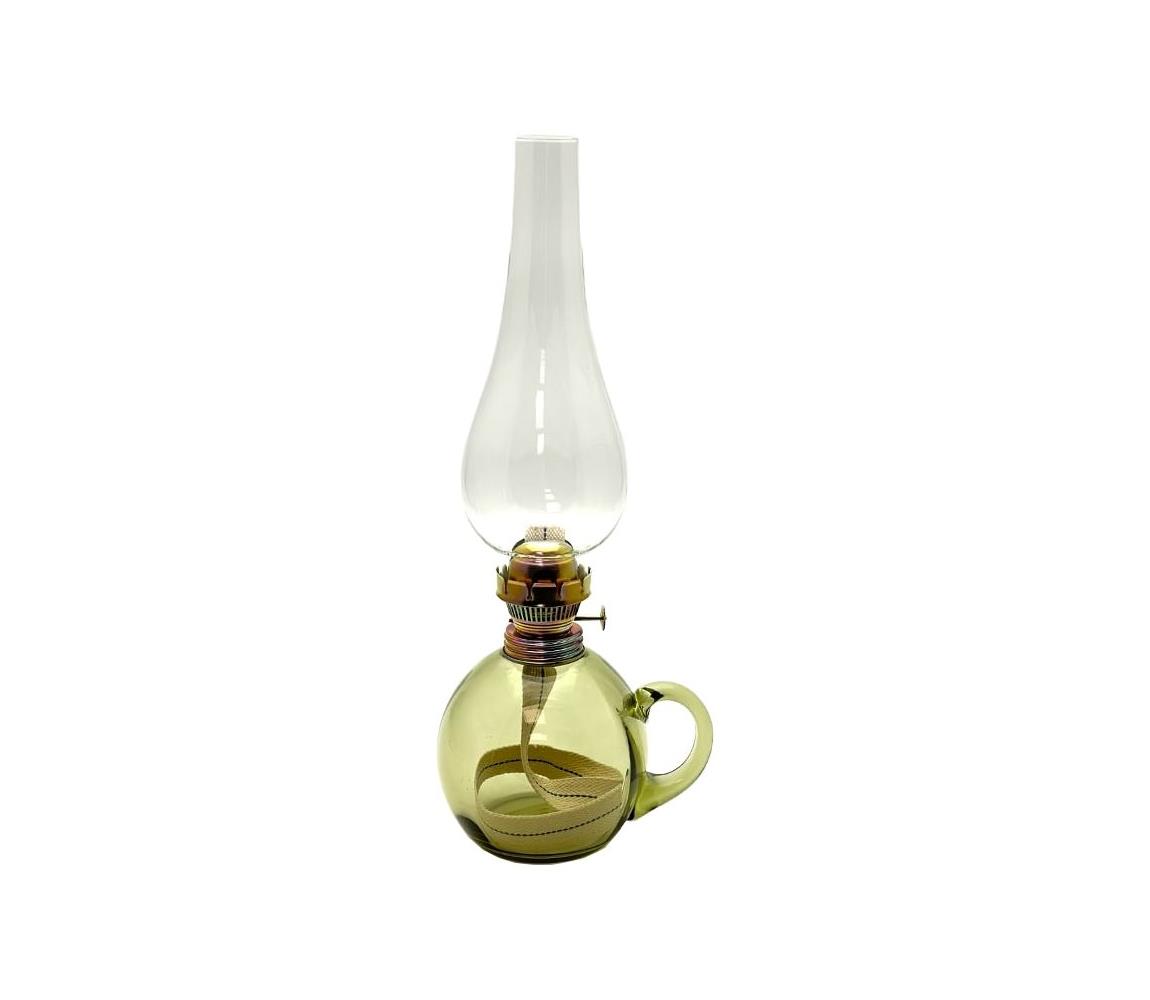 Floriánova huť Petrolejová lampa SOFIE 38 cm lesní zelená 