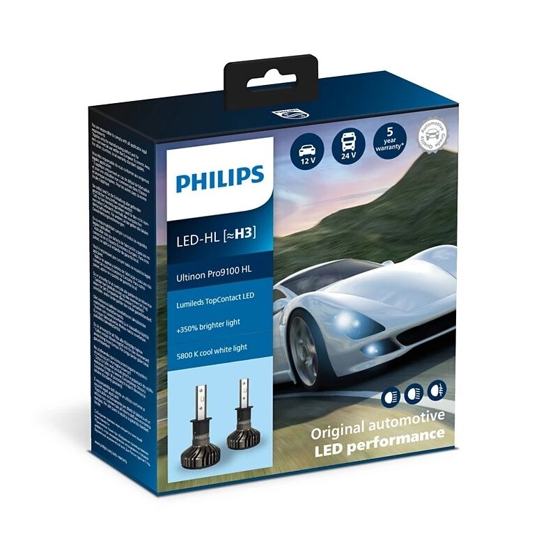 Philips 11336U91X2 - SADA 2x LED Autožárovka Ultinon Pro9100 H3 PK22s/13,2W/12/24V 5800K