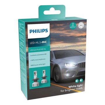 Philips 11342U51X2 - SADA 2x LED Autožárovka Ultinon Pro5100 H4 P43t-38/12W/12/24V 5800K