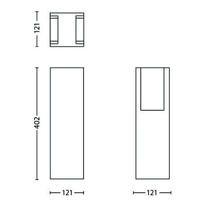 Philips - Venkovní lampa 1xE27/14W/230V IP44