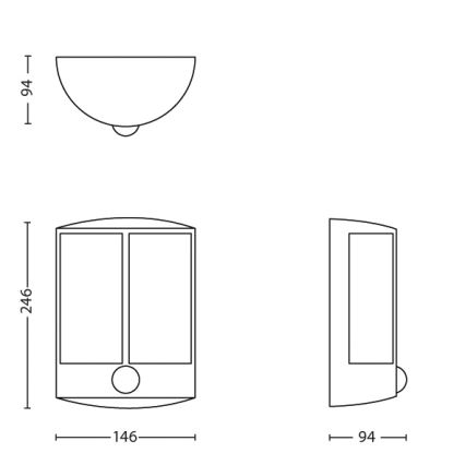 Philips - LED venkovní světlo s čidlem LED/6W IP44