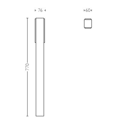 Philips - Venkovní sloupkové světlo 2xLED/4,5W IP44