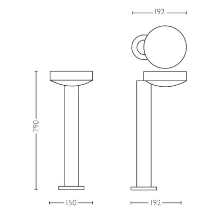 Philips 16493/47/P3 - LED Venkovní lampa COCKATOO LED/8W/230V IP44