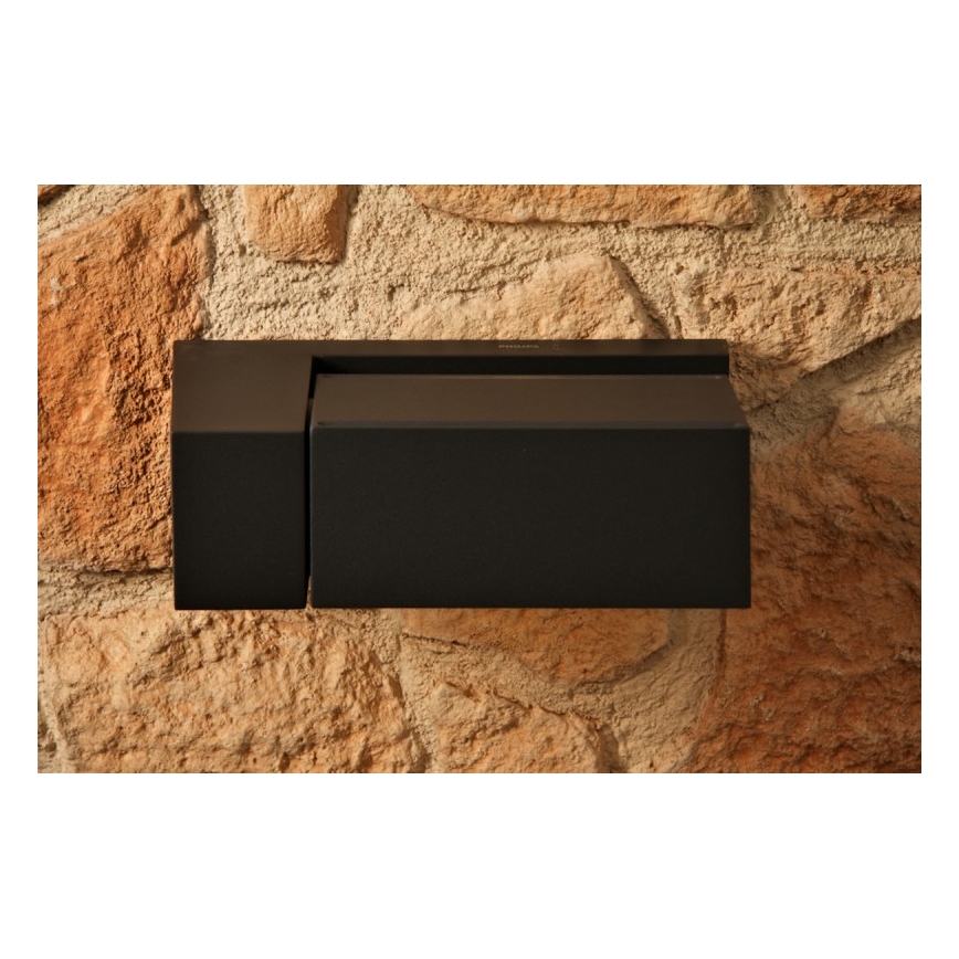 Philips 16942/93/16 - Venkovní nástěnné svítidlo MYGARDEN BORDER 1xE27/23W/230V